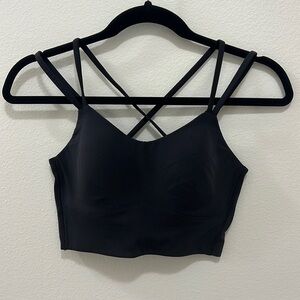 Lululemon Like A Cloud Bra Black Strappy Sports Bra Size 10
